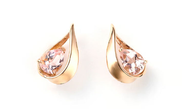 「SAKURA MAU」Morganite Pierced earringsモルガナイトピアス