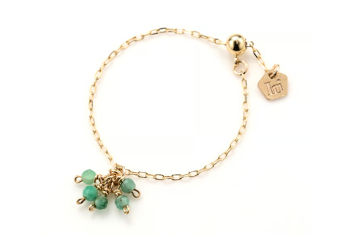 Emerald Chain Ring　エメラルドチェーンリング