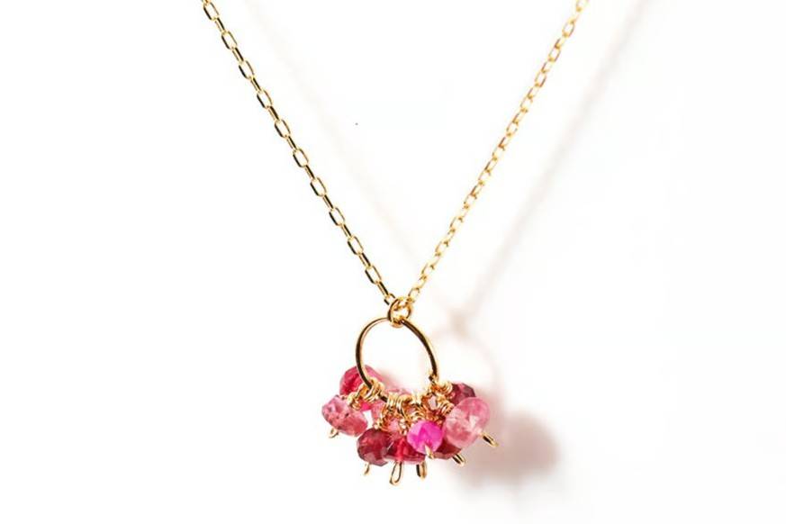 Red Stones Necklace K10YG