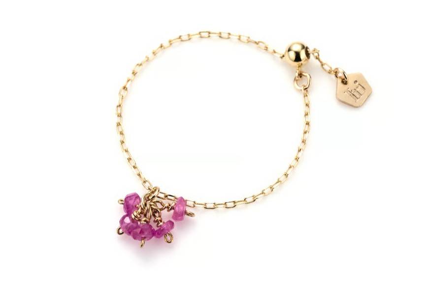 Ruby Chain Ring K10YG